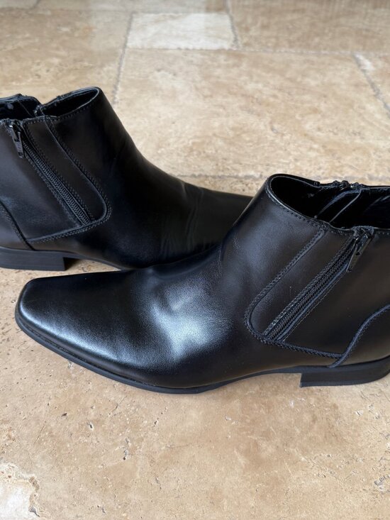 Calvin Klein Men\'s Ankle Boots Booties Black Leather US 9.5 main image 6